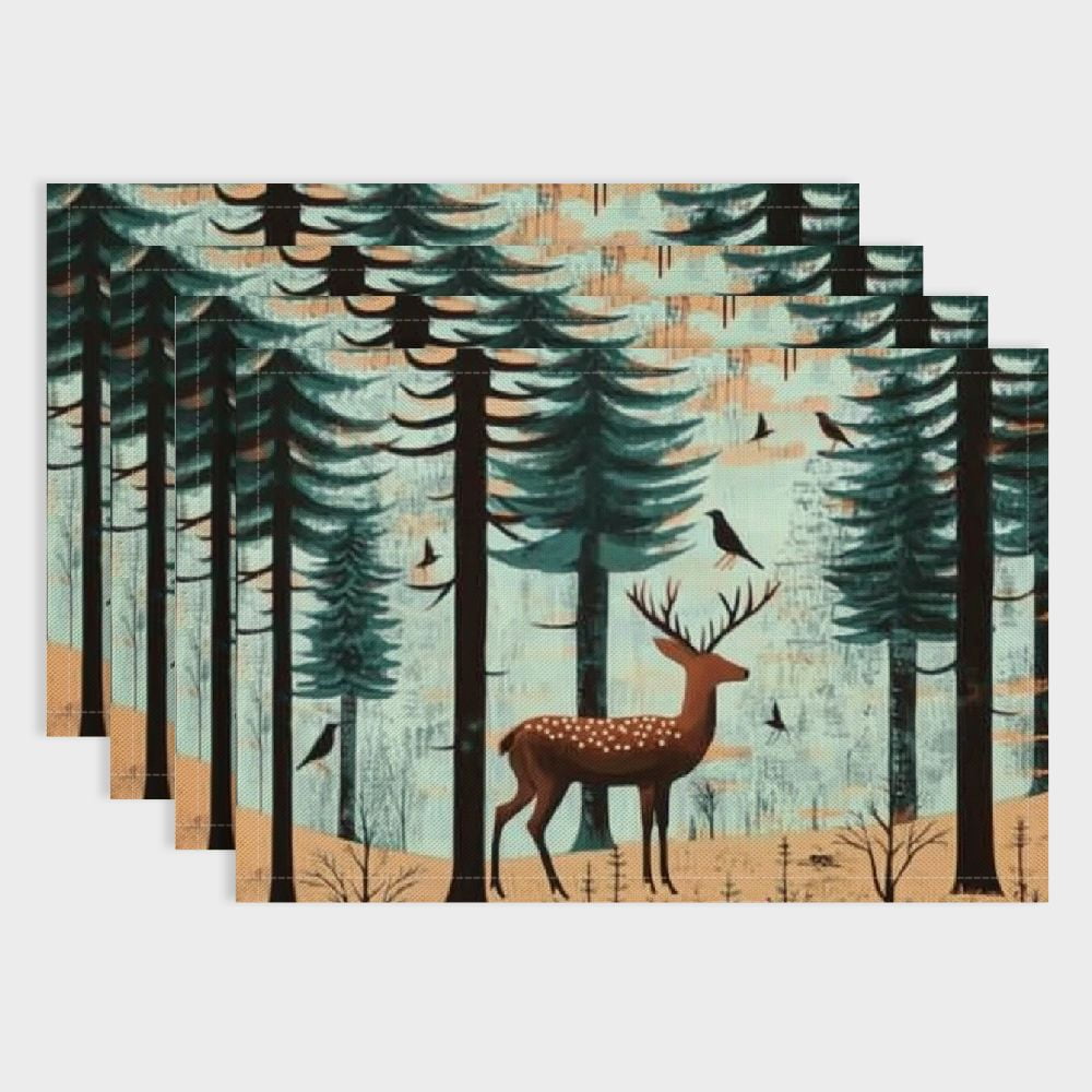 3D Deer Snowshoe 53253 Christmas Desk Mat Xmas