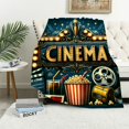 thumbnail image 1 of BCIIG Cinema Emblem Popcorn Warm Lightweight Blanket Soft Fleece Blanket for All Seasons Sofa Decor Cow Gifts 40x50in, 1 of 6