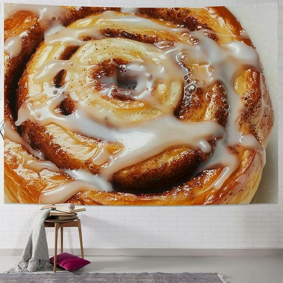 BCIIG Cinnamon Roll Tapestry Wall Hanging Unique Style Graphic Tapestries Home Wall Decor Art for Living Room Bedroom Apartment Farmhouse Dorm 40x30inch