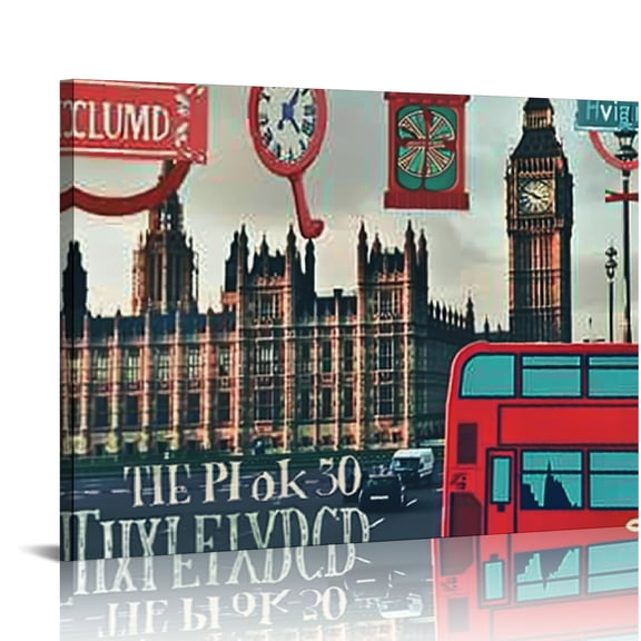 BCIIG Cityscape Canvas Wall Art Print for Living Room Bedroom Home Office Wall Decor - High Resolution Cityscape Theme Artwork 20x16in