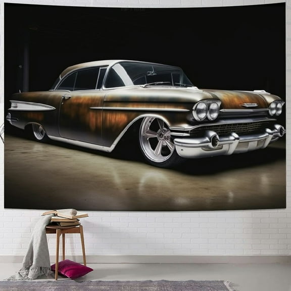 BCIIG Classic Car Tapestry Wall Hanging Unique Style for Home Decor - Graphic Tapestries for Living Room, Bedroom, Apartment, Farmhouse, Dorm - 4 Sizes Available 40x30inch