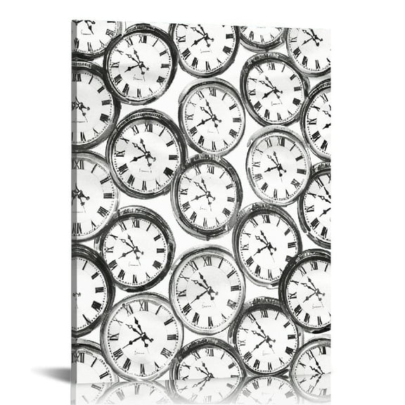 BCIIG Clocks Drawing Time Fine Art Aesthetic Poster & Print Wall Painting for Home Office Wall Decor 16x20 in
