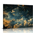 thumbnail image 1 of BCIIG Cloud Painting Astral Wall Art Vintage Celestial r Indoor art wall decoration home is suitable for living room, bedroom, office, dining room, club decoration, can hang Canvas painting 20x16in, 1 of 6