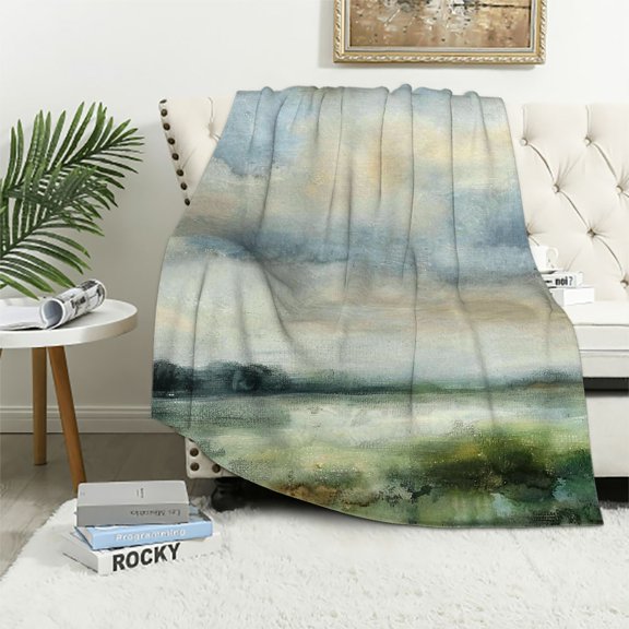BCIIG Clouds Warm Lightweight Soft Fleece Blanket All Seasons Decor Gift Blanket 50x60in