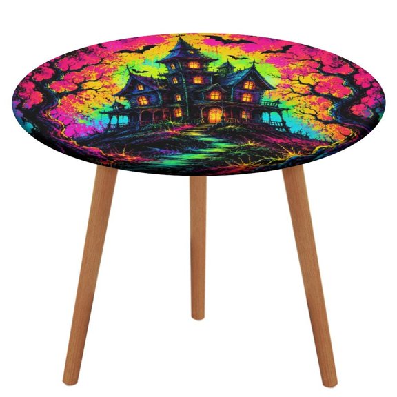 BCIIG Color Splash Haunted Mansion Art Table Cloth, Waterproof Oil-Proof, Wipeable Spill-Proof Table Cover for Dining Table, Heavy Duty Durable Tablecloth for Kitchen, Party, Picnic, Home Decor,