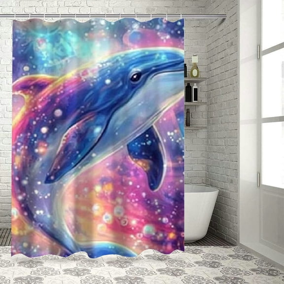 BCIIG Colorful Bathroom Shower Curtain Set with Hook, High Quality Fabric, Bright HD Print, Easy to Install and Maintain, Waterproof, Unique Design