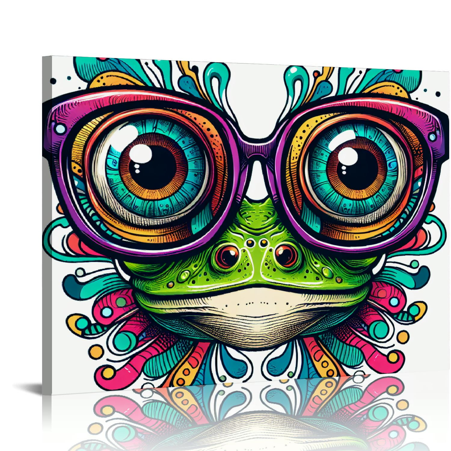 BCIIG Colorful Cartoon Animal Wall Art Canvas Print Funny Cute Panda