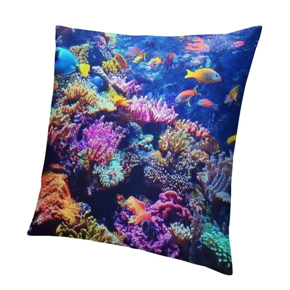BCIIG Colorful Fish Corals Aquarium Pillow Covers for Home Furnishing 18x18in