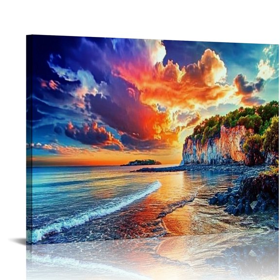 BCIIG Colorful Sky Wall Art Print for Living Room Bedroom Home Office Decor 20x16in