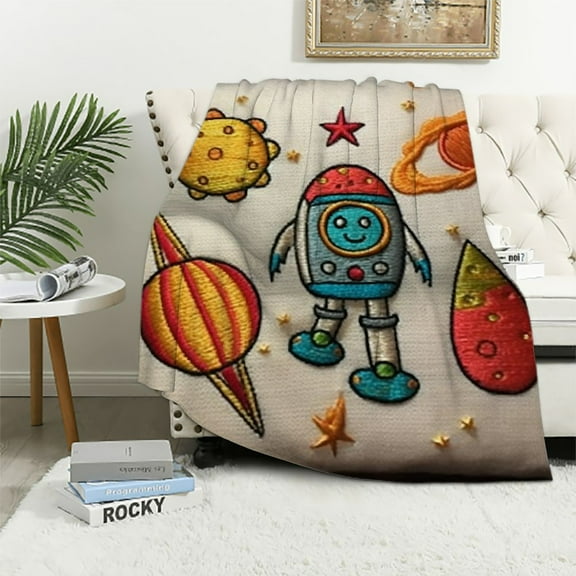 BCIIG Cookie Sandwich Warm Lightweight Blanket Soft Fleece Blankets All Seasons Gifts, Throw Blanket for Living Rooms Sofa Decor Cow Design, Multiple Sizes 60x80in