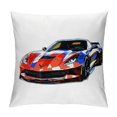 thumbnail image 1 of BCIIG Corvette Graphic Decorative Throw Pillow Cover for Home Couch Living Room Bed Sofa, Printed on Both Sides, High-Quality, 1PC 24x24in, 1 of 5
