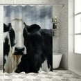 thumbnail image 1 of BCIIG Cow Bathroom Decor Set with Hooks, Colorful Luxurious Polyester Fabric Shower Curtain - Chic Modern Design for Bathroom Decor 36"x72, 1 of 7