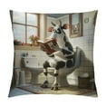 thumbnail image 1 of BCIIG Cow Reading Book Graphic Decorative Cushion Throw Pillow Cover Short Plush for Home Couch Living Room Bed Sofa All Year Round Use 1PC 20x20in, 1 of 5