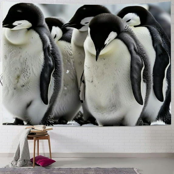 BCIIG  Custom Blanket with Name Personalized Penguin Soft Fleece Throw Blanket for Gifts Tapestry