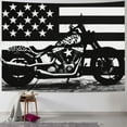 thumbnail image 1 of BCIIG Custom US Flag Motorcycle Metal Wall Art-Personalized Motorcycle Garage Name Sign Gift For Birthday, American Flag Motorbike Metal Sign, Biker Name Metal Wall Art 60''X40'', 1 of 6