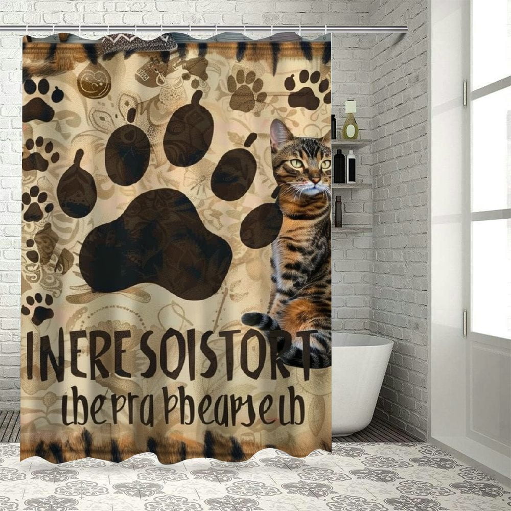 BCIIG Cute Cat Bathroom Decor Set with Hooks, Colorful Luxurious