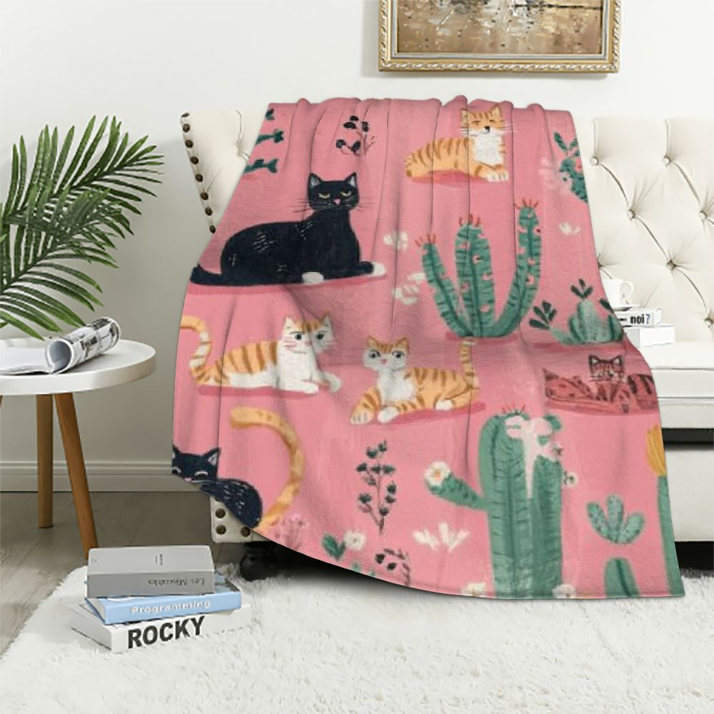 Cute Cat Quilted Blanket NCU0PD244