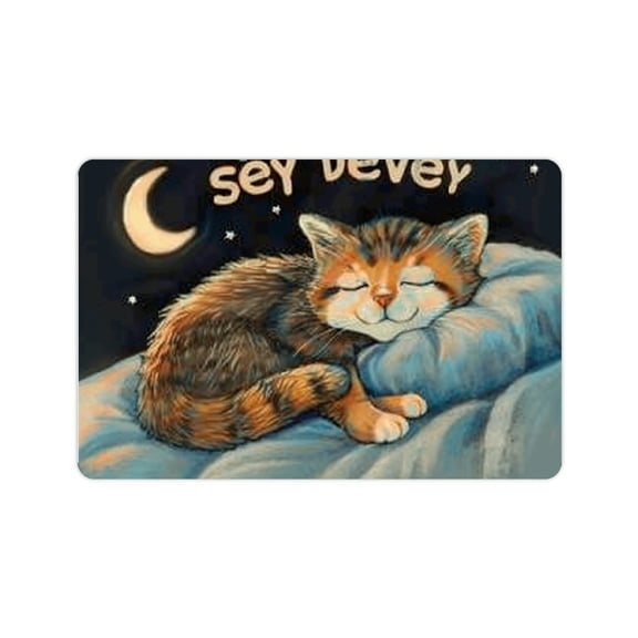 BCIIG Cute Cat Diatom Mud Bath Mat for Home, Quick Drying & Super Absorbent, Rubber Backing, Non-Slip, Perfect Mother's Day Gift 24x16in