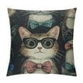 BCIIG Cute Cat Graphic Decorative Throw Pillow Cover for Home Couch