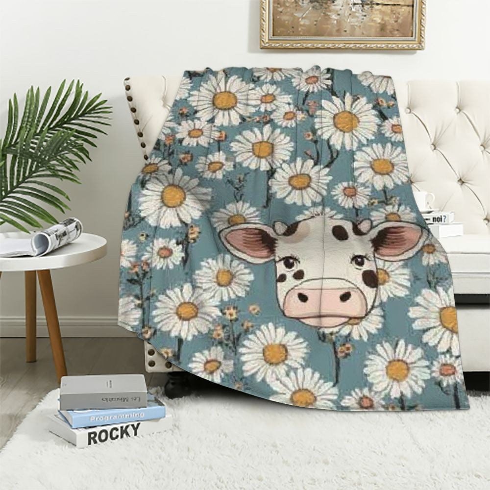 Floral Cow Quilted Blanket NCU0NT062 main image 1