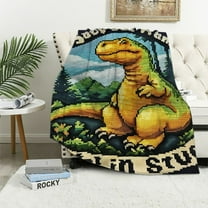BCIIG Cute Dinosaur Blanket for Boys Dinosaur Gifts Super Warm Soft Cozy Dino Stuff Fuzzy Throw Blanket Dinosaur Animal Plush Fleece Bedding Decor Blanket for Kids Girls Adults Bed 40x50in