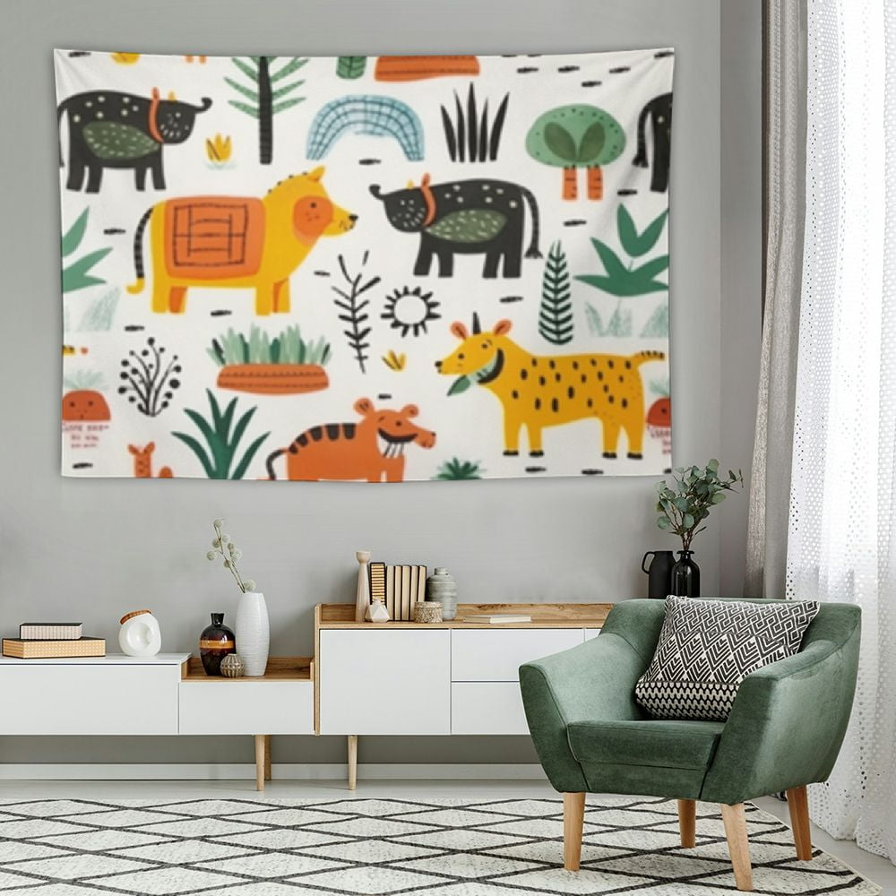 Rainbow elephant tapestry sale