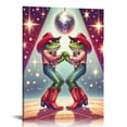 thumbnail image 1 of BCIIG  Cute Frog Pink  for Room Aesthetic Kawaii Christmas Girl Frog Vintage Animal Canvas Wall Art Print Painting Retro Wall Decor for Bathroom Kitchen, 1 of 5