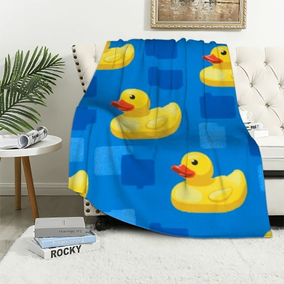 BCIIG Cute Game Rubber Ducks Throw Blankets All Season Ultra Soft Warm   Blanket for Home Bed Sofa Couch Chair Outdoor Travel Camping   40x50in