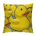 thumbnail image 1 of BCIIG   Cute Rubber Ducky Throw Pillow Covers Set   Yellow Cartoon Ducks Pillow Cushion Cases Square Pillowcases for Sofa Bedroom Living Room Car,  24x24in, 1 of 5