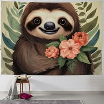 BCIIG Cute  Sloth Tapestry Aesthetic Wall Tapestries for Bedroom Wall Hanging Art Poster Wall Tapestry for Living Room Dorm Backdrop Home Decoration  40x30inch