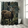 BCIIG Deer Bird Photorealism Bathroom Decor Set Colorful Luxurious