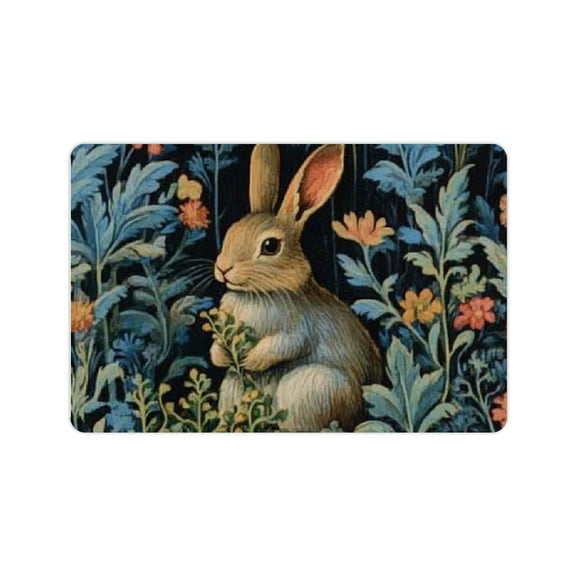 BCIIG Diatom Mud Mats Non-Slip Rabbit Flowers Forest Home Decor Quick Drying Absorbent Rug Mat 24x16in