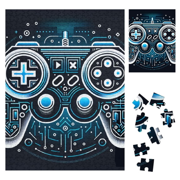 BCIIG Digital Futuristic Technology Wooden Jigsaw Puzzle Vertical Challenging Difficult Wood Puzzles for Adults Gift for Family Friends 500PCS