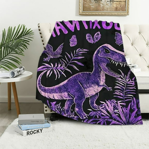 BCIIG Dinosaur Blanket Warm Fuzzy Blankets and Throws Dinosaur Blanket Just A Girl Who Loves Dinosaurs Blanket 40x50in