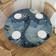 thumbnail image 1 of BCIIG Dinosaur Dragon Moon Round Table Cover Stain Resistant Washable Indoor Outdoor Tablecloth Kitchen Dining Wedding Parties 100% Polyester Fiber 38-42, 1 of 8