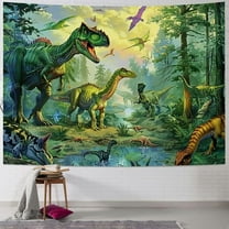 BCIIG Dinosaur Tapestry Wall Hanging Wild Anicient Animals Wall Tapestry Jurassic Hand Painted Wall Decor for Kids Children Bedroom Living Room Dorm W90 x L71 Painting