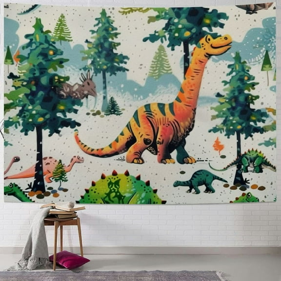 BCIIG Dinosaur Trees Tapestry Wall Hanging Unique Style for Home Wall Decor Art in Living Room Bedroom Apartment Farmhouse Dorm 40x30inch