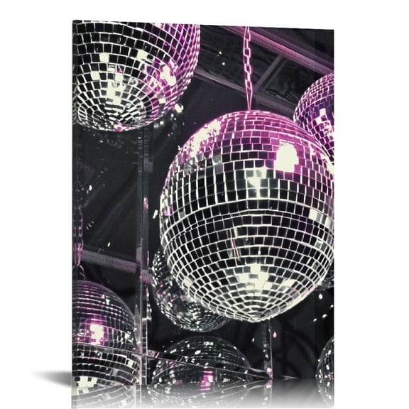 BCIIG Disco Balls Neon Lights Kitsch Movement Fine Art Aesthetic Poster Print Wall Painting for Living Room Bedroom Home Office Wall Decor 16x20 in