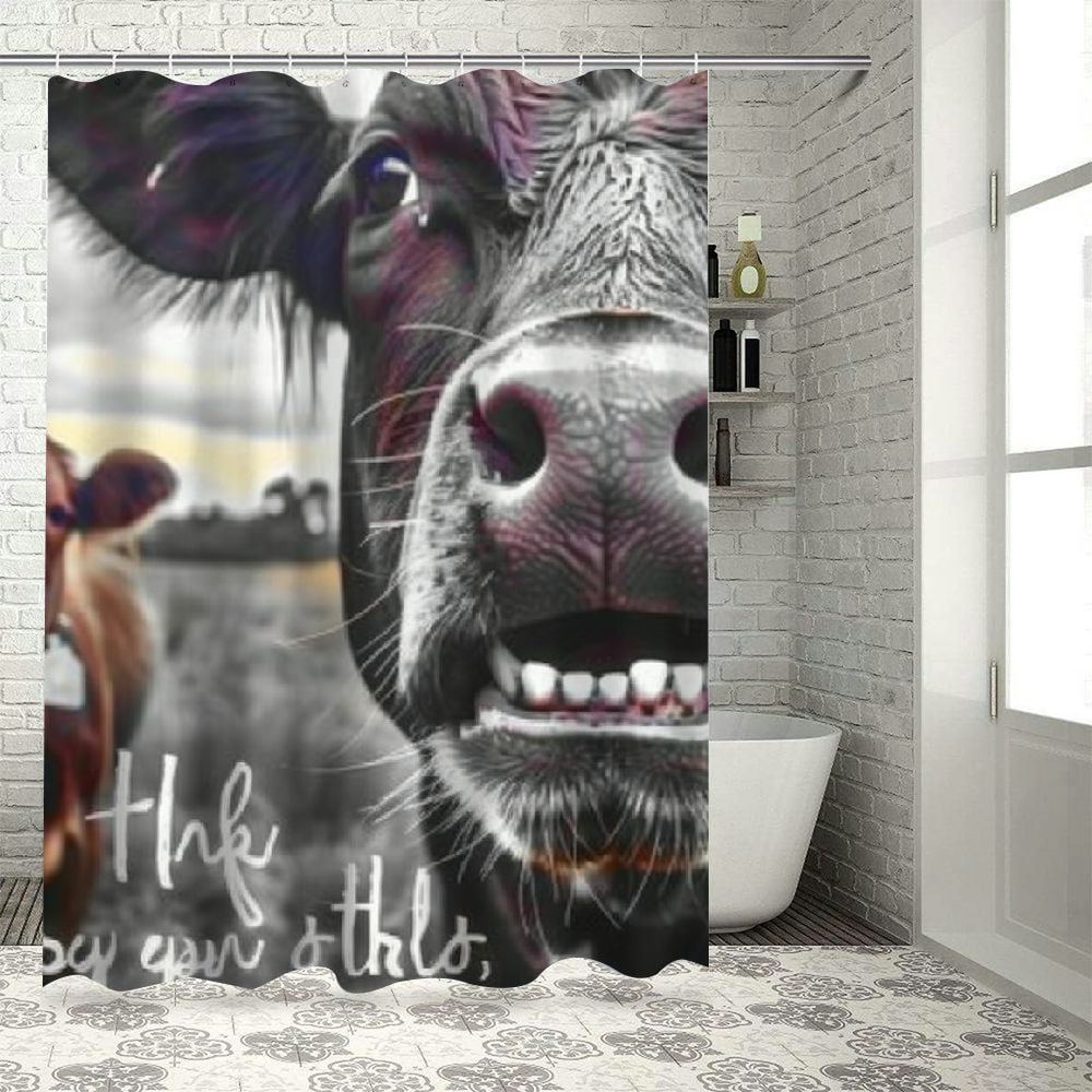 BCIIG Dog Cow Quotes Bathroom Decor Set Colorful Luxurious Graphic