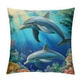 BCIIG Dolphins Coral Ocean Graphic Decorative Throw Pillow Cover for