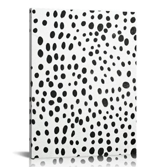 BCIIG Dots Pattern Black Ink Spot Fine Art Aesthetic Poster & Print Wall Painting for Home Office Decor 12x16 in