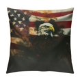 BCIIG Eagle American Flag War Graphic Decorative Cushion Throw Pillow