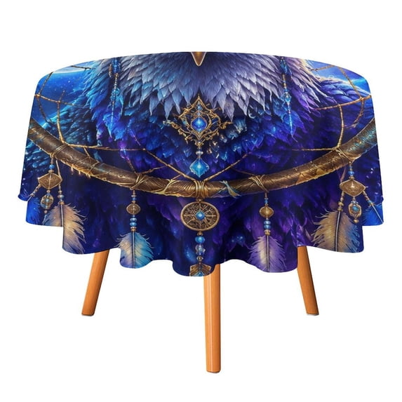 BCIIG Eagle Dreamcatcher Cosmic Moon Art Table Cloth, Waterproof Oil ...
