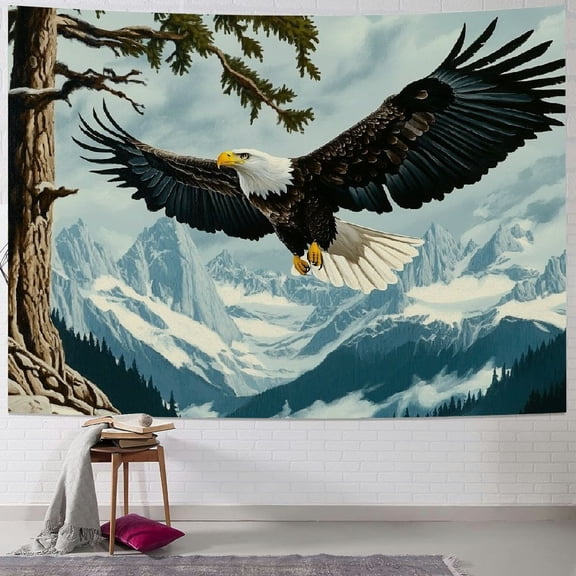 BCIIG Eagle Mountain Tree Tapestry Wall Hanging Unique Style Graphic Tapestries Home Wall Decor Art for Living Room Bedroom Apartment Farmhouse Dorm 40x30inch