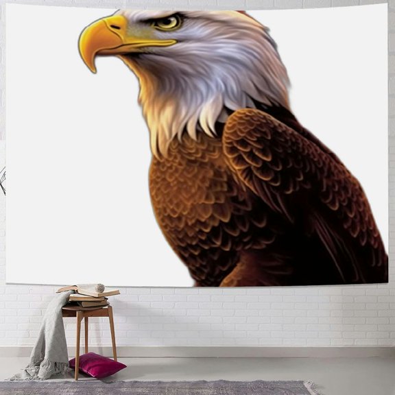 BCIIG Eagle Sunset Digital Art Tapestry Wall Hanging Unique Style for Home Decor, Graphic Tapestries for Living Room Bedroom Apartment Farmhouse Dorm, 4 Sizes Available 60x50inch