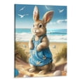 thumbnail image 1 of BCIIG  Easter Bunny On Beach Canvas Wall Art Animal Wall Decor Bunny Lover Picture Watercolor Painting Decor For Bedroom Home Bathroom Poster Farmhouse Decor Unframed 16''x20'', 1 of 5