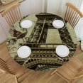thumbnail image 1 of BCIIG Eiffel Tower Heart French Round Table Cover Stain Resistant Washable Indoor Outdoor Tablecloth Kitchen Dining Wedding Parties 100% Polyester Fiber 31-35, 1 of 8
