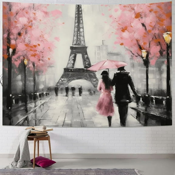BCIIG Eiffel Tower Tapestry Wall Hanging Unique Style Graphic Art for Home Decor Living Room Bedroom Farmhouse Dorm 40x30inch