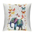 BCIIG Elephant Butterflies Whimsical Graphic Decorative Throw Pillow
