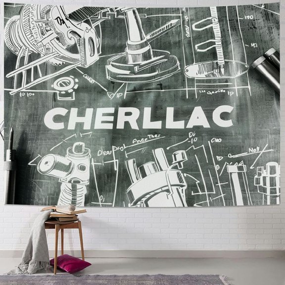 BCIIG Engineering Tools Tapestry Wall Hanging Unique Style for Home - Graphic Tapestries Art Decor for Living Room Bedroom 50x40inch